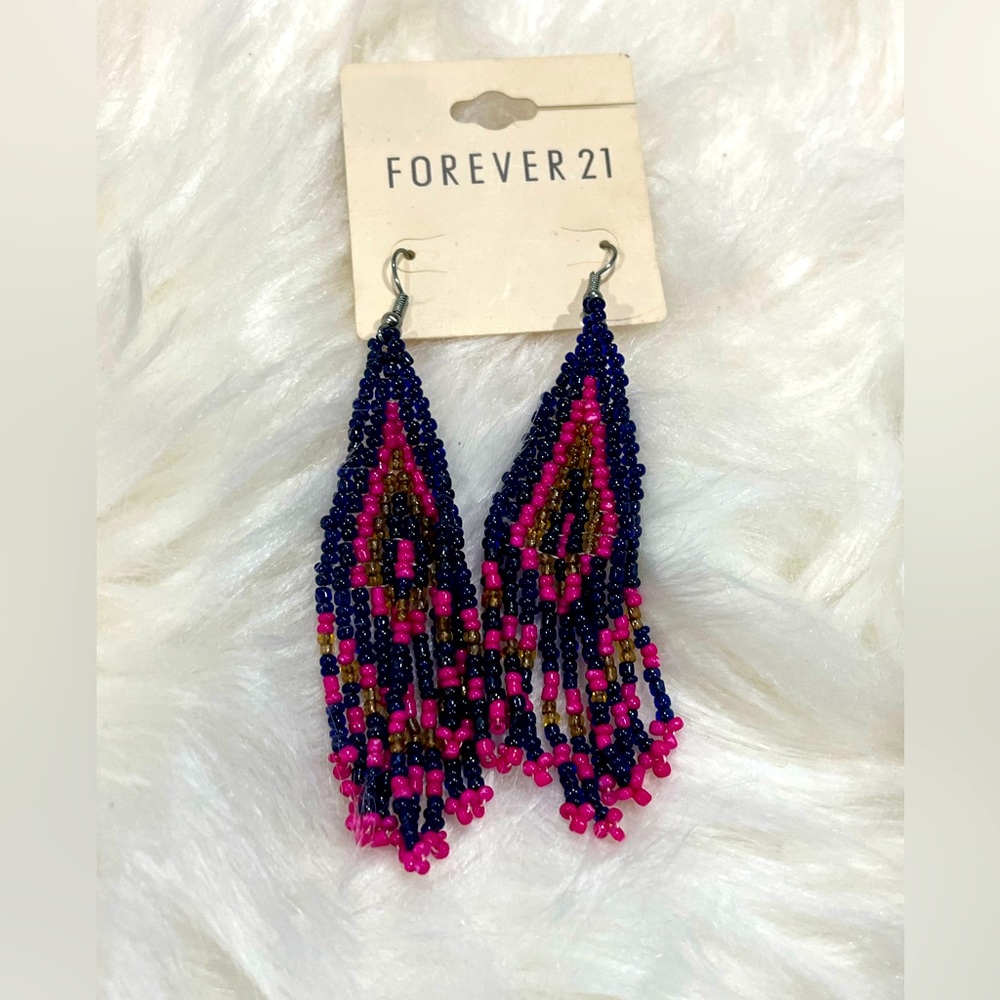 Forever 21 Beaded Tassel Earring